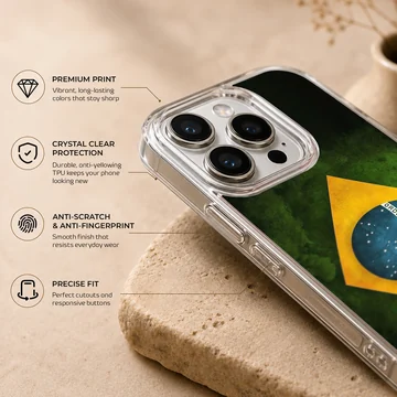 Brazil flag design on a phone case — Info