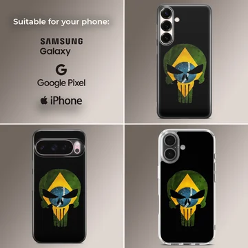 Brazil flag illustration on phone case — Collage