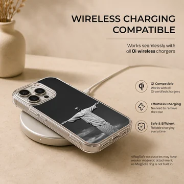 Brazil Flag phone case featuring an iconic symbol in black and white — Charging
