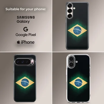 Brazil flag design on a phone case — Collage