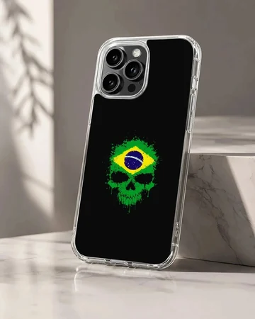 Abstract Brazil flag design on phone case