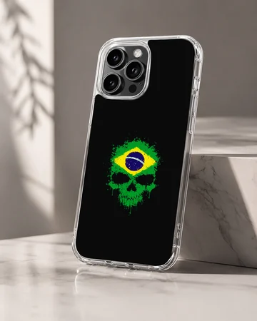 Abstract Brazil flag design on phone case — Hero
