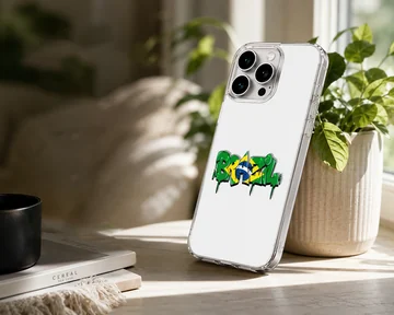 Brazil flag graffiti design on phone case — Lifestyle