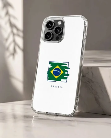 Brazil flag design on phone case.