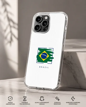 Brazil flag design on phone case. — Specs