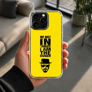 Breaking Bad phone case with iconic quote design in yellow and black. — Lifestyle