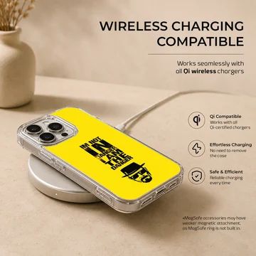 Breaking Bad phone case with iconic quote design in yellow and black. — Charging