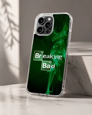 Breaking Bad phone case with series-inspired design and green smoke. — Hero