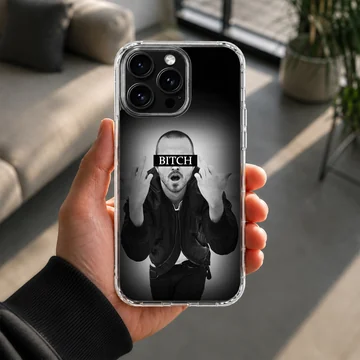 Breaking Bad character illustration with edgy typography on phone case — Lifestyle