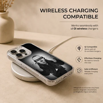Breaking Bad character illustration with edgy typography on phone case — Charging