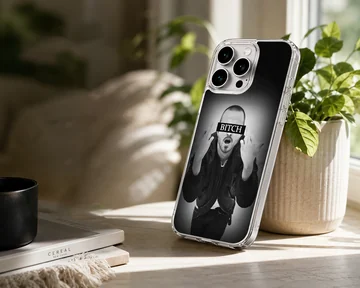 Breaking Bad character illustration with edgy typography on phone case — Lifestyle