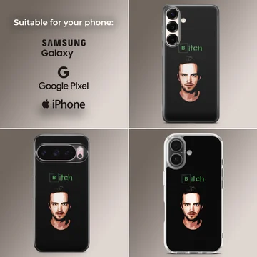 Breaking Bad design featuring iconic character on phone case — Collage