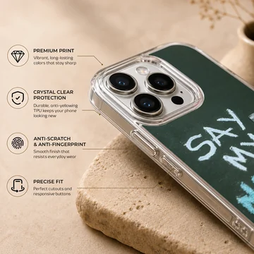 Breaking Bad Say My Name phone case with bold typography and blue accents. — Info