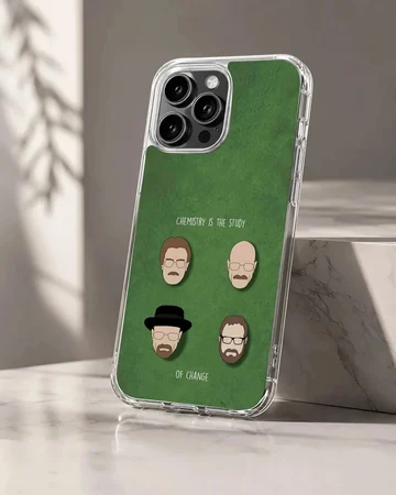 Breaking Bad iconic art and typography phone case.