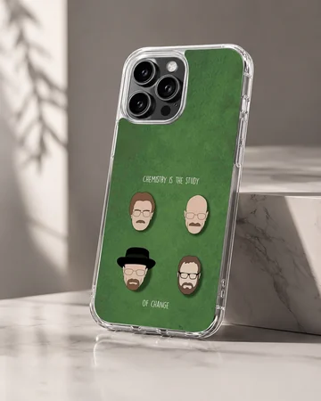 Breaking Bad iconic art and typography phone case. — Hero