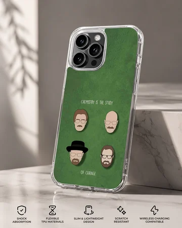 Breaking Bad iconic art and typography phone case. — Specs
