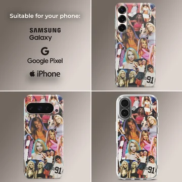 Collage of Britney Spears images on phone case — Collage