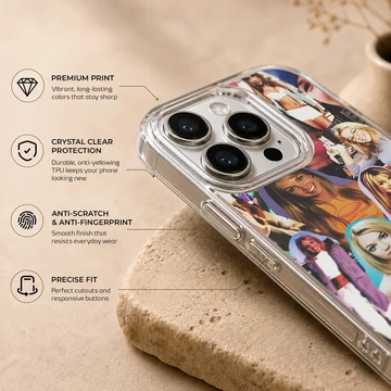 Collage of Britney Spears images on phone case — Info