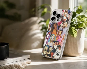 Collage of Britney Spears images on phone case — Lifestyle