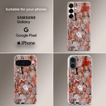 Britney Spears collage artwork on soft TPU phone case — Collage