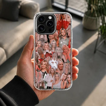 Britney Spears collage artwork on soft TPU phone case — Lifestyle