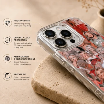 Britney Spears collage artwork on soft TPU phone case — Info