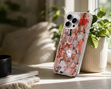 Britney Spears collage artwork on soft TPU phone case — Lifestyle
