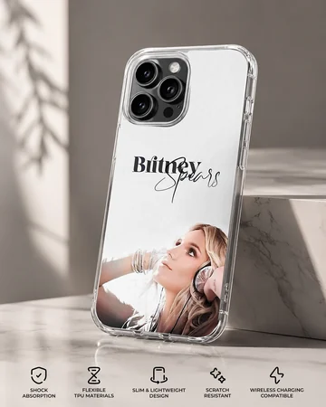 Britney Spears photographic design on a phone case — Specs