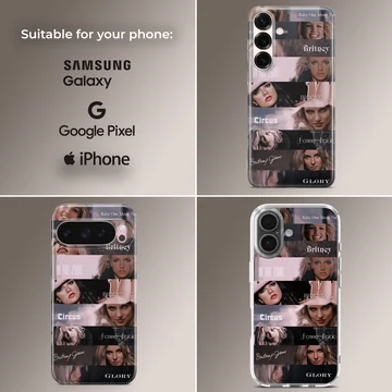 Britney Spears tribute collage on phone case — Collage