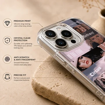 Britney Spears tribute collage on phone case — Info
