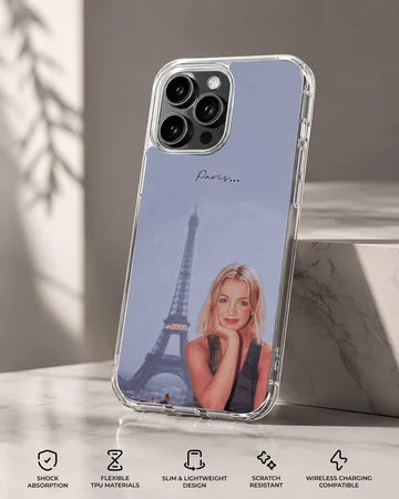 Britney Spears with Eiffel Tower background phone case — Specs