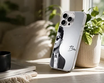 Black and white Bruno Mars photographic design phone case — Lifestyle