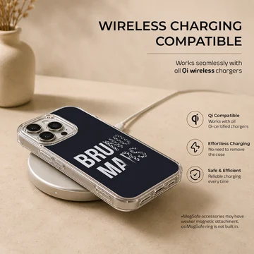 Bruno Mars bold black and white typography phone case — Charging
