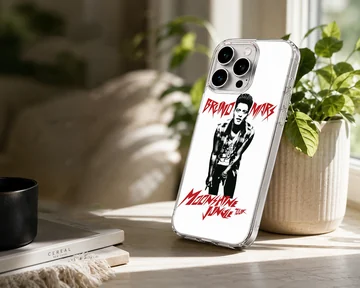 Bruno Mars Moonshine Jungle Tour phone case with bold typography and photo — Lifestyle