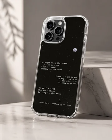 Bruno Mars tribute phone case with lyrics artwork. — Hero