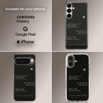 Bruno Mars tribute phone case with lyrics artwork. — Collage