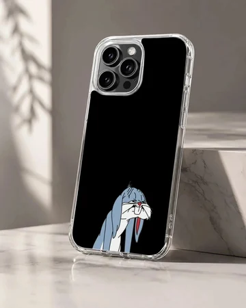 Bugs Bunny illustration on a phone case depicting the classic cartoon character.