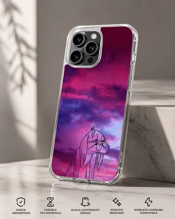 Bugs Bunny illustration against vibrant sky phone case — Specs