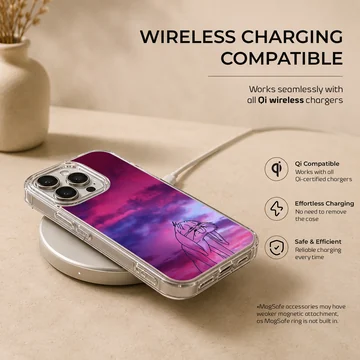 Bugs Bunny illustration against vibrant sky phone case — Charging