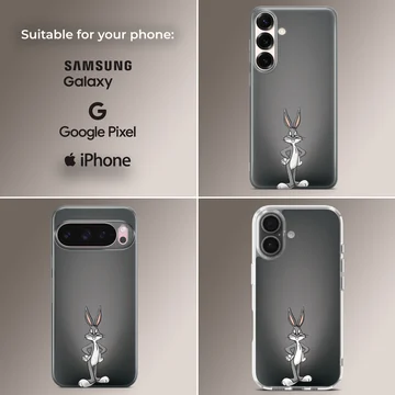 Playful Bugs Bunny cartoon artwork on phone case — Collage