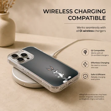 Playful Bugs Bunny cartoon artwork on phone case — Charging