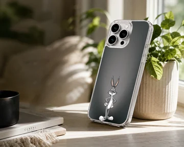 Playful Bugs Bunny cartoon artwork on phone case — Lifestyle