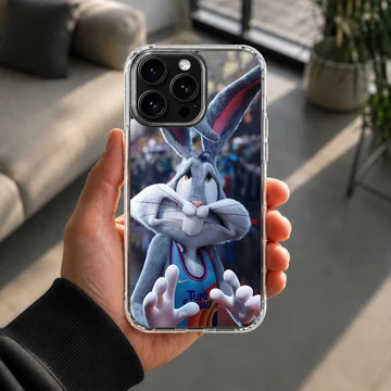 Bugs Bunny cartoon artwork printed on phone case — Lifestyle