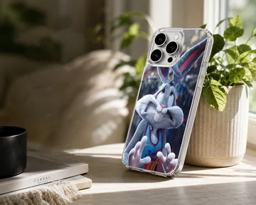 Bugs Bunny cartoon artwork printed on phone case — Lifestyle