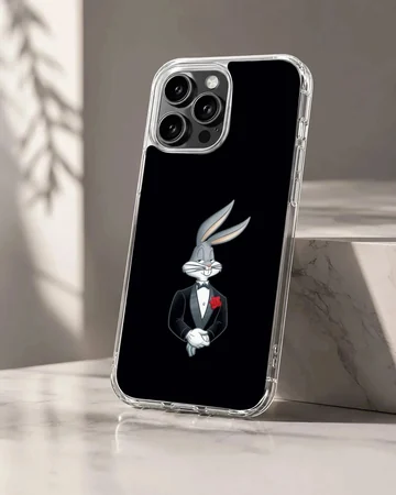 Bugs Bunny in a tuxedo digital illustration phone case