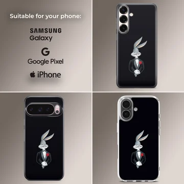 Bugs Bunny in a tuxedo digital illustration phone case — Collage