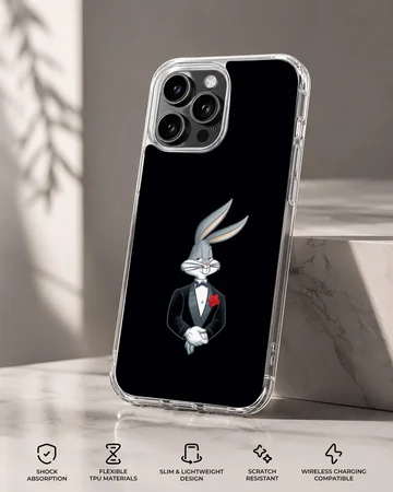 Bugs Bunny in a tuxedo digital illustration phone case — Specs