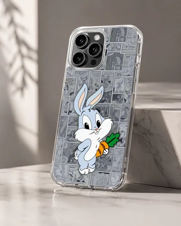 Bugs Bunny cartoon design with carrot on phone case — Hero