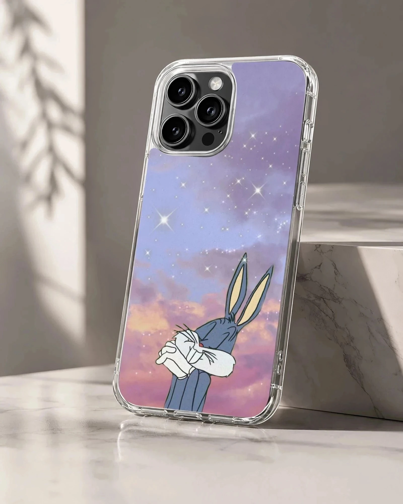 Bugs Bunny under dreamy sky phone case