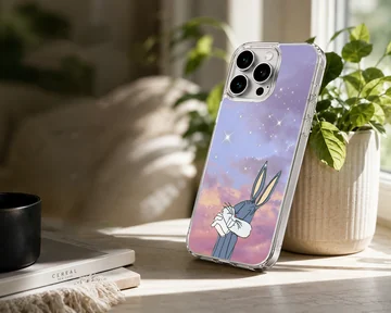 Bugs Bunny under dreamy sky phone case — Lifestyle